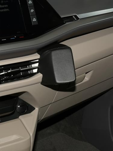 KUDA Handyhalterung passend für VW T7 Multivan ab 2021 & VW California ab 2024 - Telefonkonsole für Smartphones, Handy, Navi und mehr - Kunstlederkonsole, schwarz, 4475