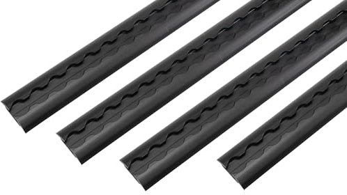 LOADCARE Binario aereo nero semicircolare di sicurezza del carico per furgone, in alluminio verniciato a polvere, per camion, auto, rimorchio, guida in alluminio Airline (4, 2 metri)