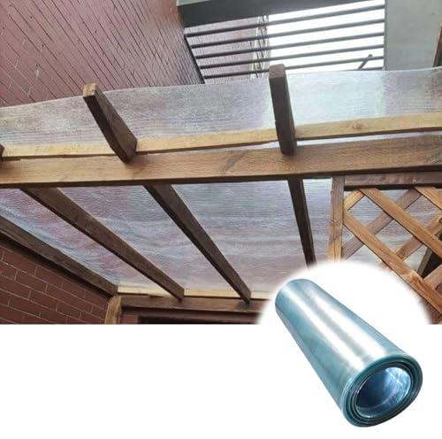 Paneles de techo de policarbonato transparente de 1,2 m, placas de iluminación diurna duraderas para cocheras, cobertizos y marcos fríos, fáciles de cortar y doblar, 0,8 mm de grosor