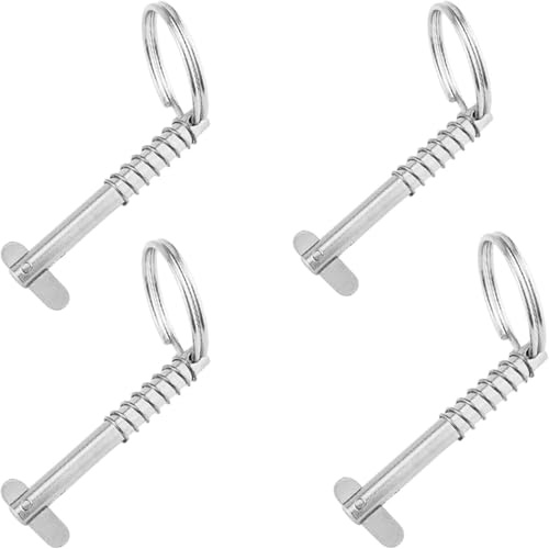 YUMILI Pasadores de Liberación Rápida, 4 Piezas Pasadores de Resorte Marino Acero Inoxidable, Pines de Liberación Rápida de Acero Inoxidable 316 para Bisagras Cubierta Superior Barco Bimini 6.3x51mm