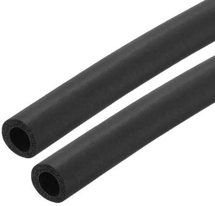 QUARKZMAN 2 stycken EPDM gummi rörisolering skum, 1,5 m stång, Ø 7 mm, 11 mm OD rörisolering isolering rör för uppvärmning sanitär gitarrstativ sportutrustning
