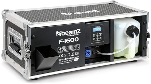 Beamz F1600 Fazer - Máquina de Humo con Flightcase, 1600 Watts, Máquina de Humo Profesional, Control DMX, Ideal para DJs Profesionales, conciertos, Eventos, Fiestas y Discoteca a Nivel Profesional