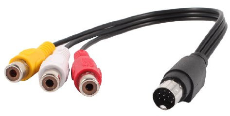 Ruilogod 27 cm lungo 9 pin S-Video maschio a 3 Dispositivo di connessione video audio femmina cavo composito femmina