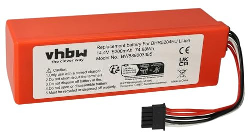 vhbw 1x Akku kompatibel mit Xiaomi MJST1SHW, MJST1S 2 PRO, MJST1S, MJSTS, MJSTS1, MOP 2 Saugroboter (5200 mAh, 14,4 V, Li-Ion)