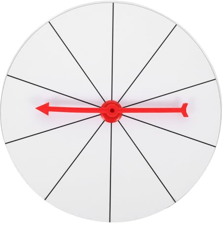 UKCOCO Roue de Prix Rotative 20cm, Plastique Blanc, 1 Set
