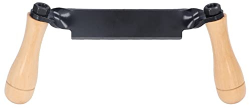 Outil de rasage à tirage droit, couteau à dessiner en acier au tungstène, outil à main d'écorçage de rasage à manche en bois pour poteau de clôture en bois de rondins (8 pouces)