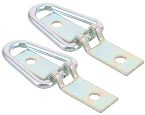Hemobllo 2 Pezzi Anelli di Ancoraggio per Camion e Rimorchi, Ganci di Fissaggio Resistenti per Carichi Pesanti, Ancoraggi per Montaggio Superficiale per Camper e Trasporto Veicoli
