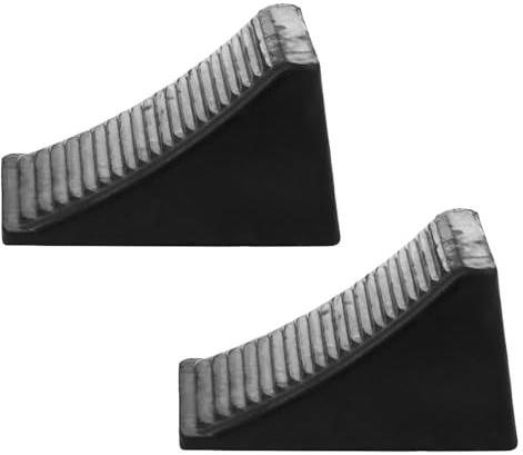 PHENOFICE Cuñas para Ruedas de Motocicleta y Remolques, Calzos de Goma Antideslizantes 2 Piezas 6.29X3.66X3.54In para Uso en Autocaravanas y Estacionamiento