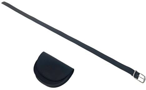 Golfavståndsmätare midjeväska, koreansk stil PU-läder mätinstrumenthållare, halvmåneväska för utomhussport, inkluderar 107 cm justerbart bälte