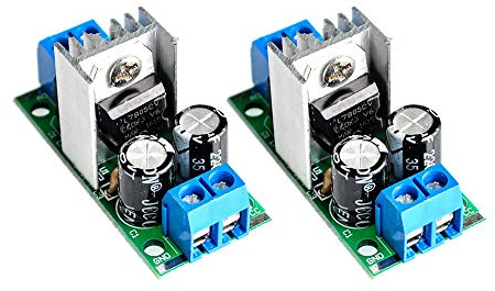 DEVMO 2PCS 6-15V AC or DC to 5V DC L7805 LM7805 Voltage Rectifier Regulator Power Supply Module