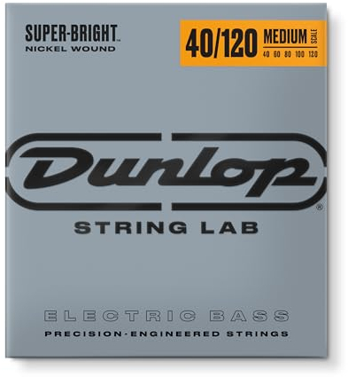 JIM DUNLOP - DBSBN40120M - Bass-Saiten - Super Bright Medium 40-120 5 Saiten