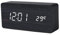 HZDHCLH Funkwecker LED-Anzeige Digitaler Wecke Snooze-Funktion, DREI Wecker,Datum Temperatur,Einstellbare Helligkeit mit Ladegerät (Rechteckig schwarz)