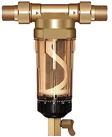 Système de filtration d'eau, 1/2 & 3/4 & 1 pré-filtre filtre à eau de précipitation rotatif for toute la maison, système de Purification de pré-filtre Central lavage à contre-courant en acier in