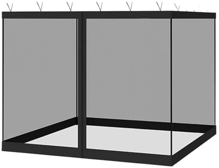 de red | ventilación cenador de protección solar – 3 x 3 m resistente a los rayos UV – Red de protección contra insectos para camping, jardín
