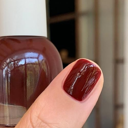 Red Nail Polish,Burgundy Red Nail Varnish Quick Dry,Highly Glossy CherryRed Nail Polish Solid Color,Vegan Glow Nail Varnish DIY Manicure, No Need Curing