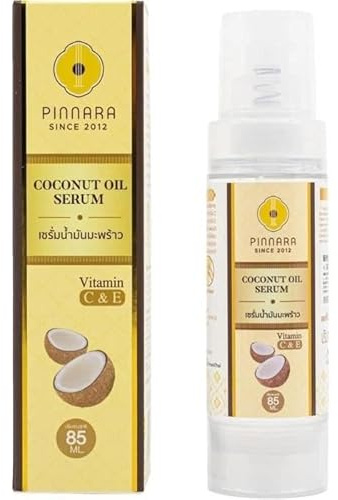 PINNARA Coconut Serum 85ml | Coconut Oil & Vitamins C&E | Nourishes, Repairs & Shines Hair & Body | Anti-Frizz, Natural Moisturizer | Smoothing, Softness, Protection & Radiance