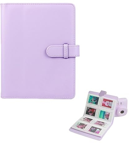 KLINNA Álbum de fotos con 256 bolsillos para película de 3 pulgadas, libro de inserción premium compatible con Fujifilm Instax Mini 12 11 9 8, álbum de piel sintética para papel fotográfico Kodak Zinc