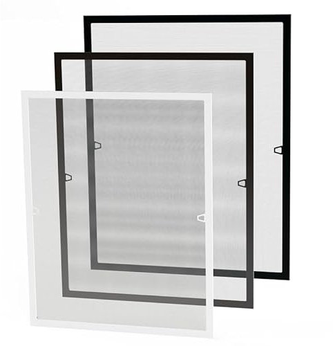 Fliegengitter Insektenschutz Moskito Fenster Alu Rahmen Schutz Gitter Bausatz dunkelbraun 80x100