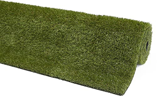 andiamo Premium Kunstrasen Marbella wetterfester Rasenteppich besonders strapzierfähig und pflegeleicht Florhöhe 28mm 100 x 200 cm grün