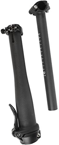Faltrad Vorbau Schnellspanner, 1 Satz Faltrad Vorbau Schnellspanner Kohlefaser Faltbarer Lenkervorbau für 28,6 Mm Gabel 25,4 Mm Lenker (3K-Matt)