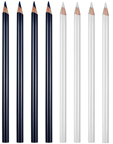 8pcs Schneiderkreide Nähkreide Stoffkreide Nähen Bleistift Nähutensilien Marker Stift Bleistiftkreide Stoffmarkierungskreide Löslicher Nähstift für Kreide Nähen Quilten Notizen Basteln (2 Farben)