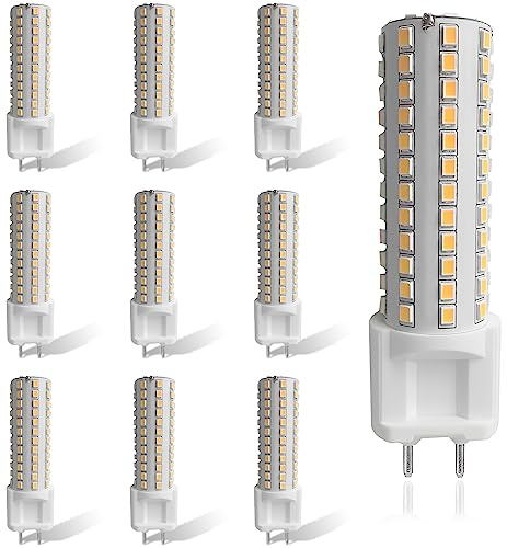 TPMAFF G12 LED Bulb 10 Watt 1000 Lumens G12 Light Source G12 Bi-Pin Base LED Corn Light Bulb (100 Watt Halogen Equivalent) AC 100V-277V, Not-Dimmable (Pack of 10)
