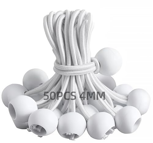 Eurtes 50 pezzi tenditore elastico, 150 mm flessibile tenditore vasca sandow elastico, tenditore elastico palla per bache, tende, campeggio, bandiere