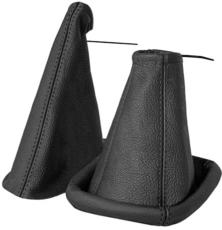 Schaltsack und Handbremsmanschette kompatibel mit OPEL VECTRA B Bj. 1995-2003 in Echtleder schwarz