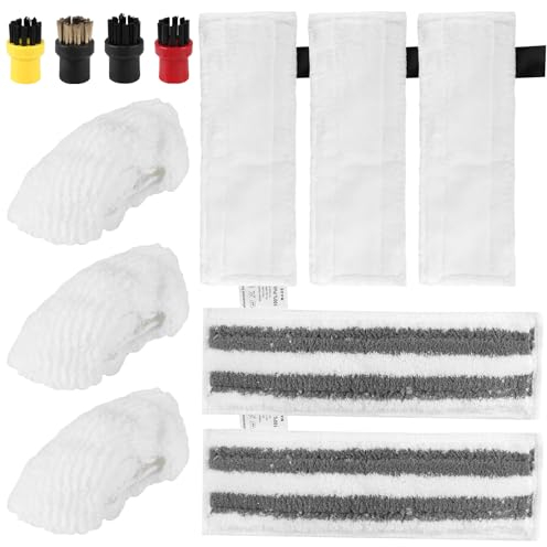 12 Stück Zubehör für Kärcher Dampfreiniger, Mikrofaser-Tuchset Kompatibel für Kärcher Dampfreiniger Easyfix SC1 SC2 SC4 SC5, Dampfreiniger Zubehör für Kärcher