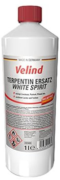Terpentin Ersatz/White Spirit Lösungsmittel zur Reinigung von Pinseln, Farbrollen und -bürsten. 1 Liter