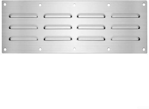 ZAMETTER Plaque de ventilation en acier inoxydable pour lit de cheminée, hotte de barbecue, convient pour les grilles d'aération de cuisine extérieures avec écran