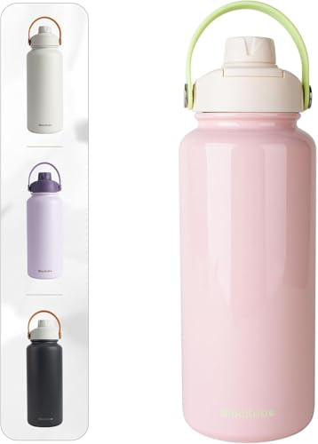 Blackube Stainless Steel Drinking Bottle, 1000 ml, Thermos Flask, BPA-Free, Leak-Proof, Large Metal Water Bottle for Sports, School, Fitness, Outdoor, Camping