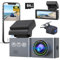 Dashcam Auto Vorne Hinten 4K/1080P WiFi Dash Cam mit 64GB SD Karte, Dual Auto Dashcam mit 24Std Parküberwachung & Hardwire Kit, Super Nachtsicht, WDR, G-Sensor,Loop-Aufnahme,APP Steuerung,3.2 Anzeige