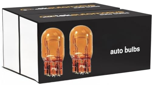 Other ® 2 x T20 W21/5W 7443 push Fit Bright Amber/Orange/Yellow Left Right Turn Signal Indicator Car Bulbs 12V Branded Replacement (WALI)