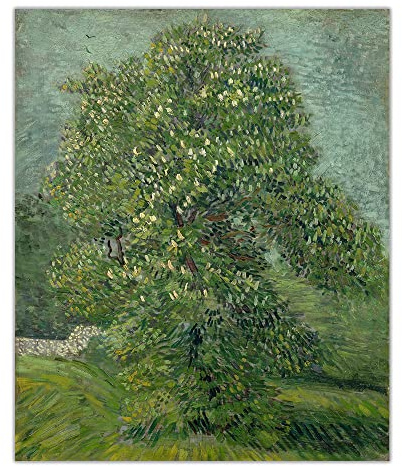 yhyjyzzjy 5D Painting Kits Van Gogh《Chestnut Tree in Blossom》 Full Drill Dots Paintings Picture Arts Craft for Home Wall Art Decor16*20In