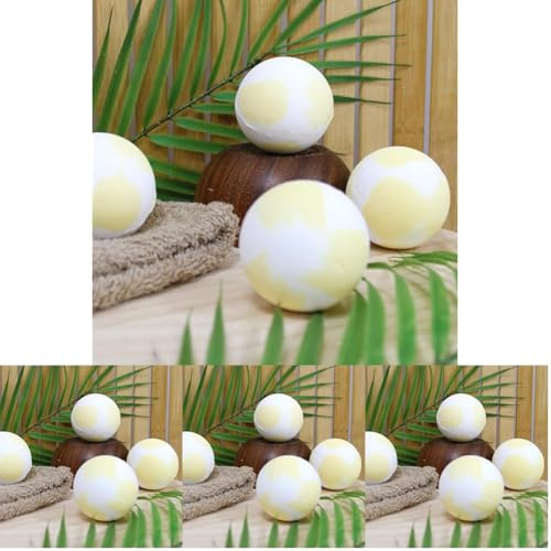 French Tendance - Bombe de Bain Moussant - Relaxation Détente - Cadeau Femme - Bien-Etre - Senteur Vanille - Bicolore - 1 x 60 grs - Ambiance Aromatherapie (Lot de 4)