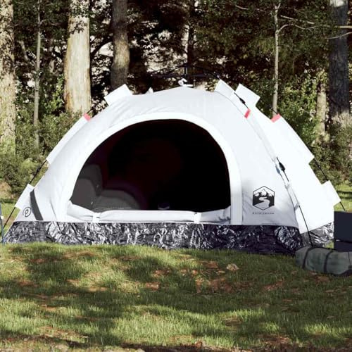 Kaloriko Tienda de campaña para 2 personas, color blanco, con tela opaca y Quick Release, montaje rápido, impermeable, con mosquitera, conexión electrónica, tienda de trekking ligera para exteriores