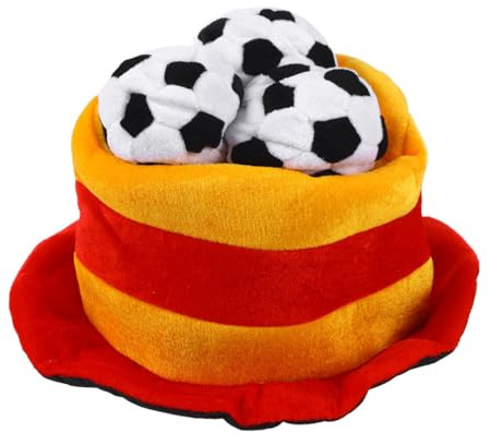 PERSELOSO Sombrero Suave de Fútbol Adultos para Fiesta Ligero y Forma de Balón de Fútbol Adecuado para Celebraciones Copa Mundial