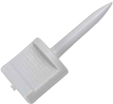 30 Stück Nylon Zielmarkierungsnägel für Bogensport - Verlängerte Wiederwendbare Zielpunkte für Eva-Schaumziele und Strohscheiben (Weiß) - Trainingszubehör für Bogenschützen