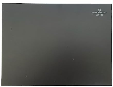 Bergeon 6808-N piano da banco da orologiaio nero opaco, attrezzo rigido-antiscivolo