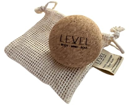 Level Body Mind Soul - Cork Massage Ball, Large 6.2 cm | for Relaxing Muscle Tension Relief, Myofascial Release, Yoga, Deep Tissue Trigger Point Therapy Massage Tool | Wellness & Self-Care Essential