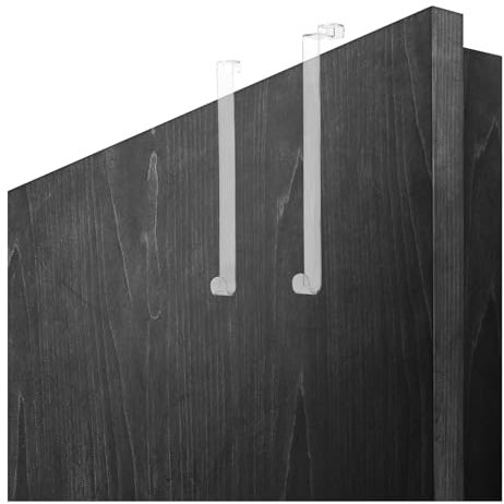 com-four® 2x Türhaken aus stabilem Kunststoff - 26,5 cm und 28 cm Haken für Türkränze und Dekoration - Aufhänger für Wohnungstüren innen und außen - Kleiderhaken zum Einhängen