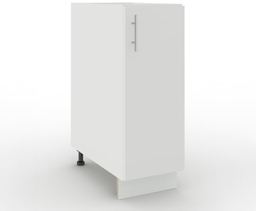 JD Greta Adjustable Kitchen Base Unit - 300mm - Base Cabinet with Door (No Worktop) - White Matt