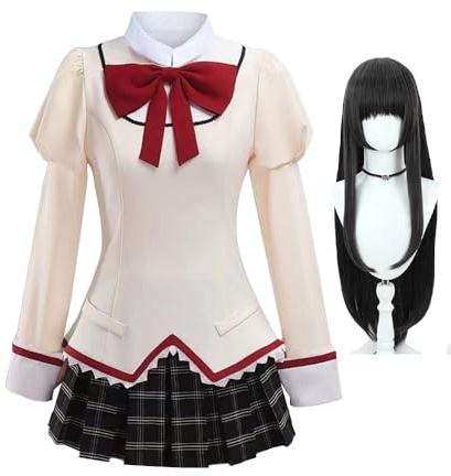 Zhongkaihua Anime Cosplay Akemi Homura/Mami Tomoe/Kaname Madoka Costume Completo da Cosplay Uniforme Scolastico Outfit per Halloween