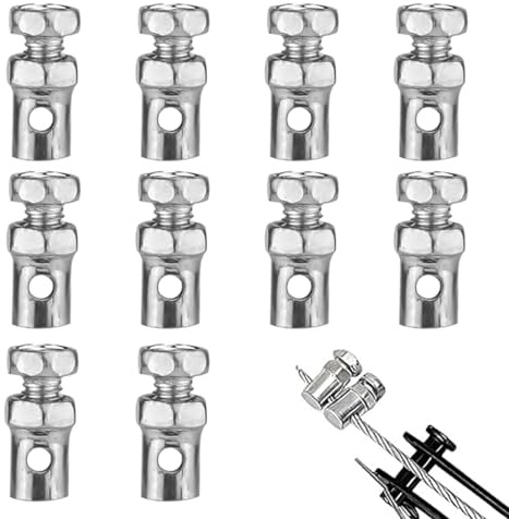 BIVYAX 10 serre cable acier 2,5mm, serre cable velo, serre-cable a accelerateur de velo, pinces de cable de frein, colliers de fixation pour moto et kart