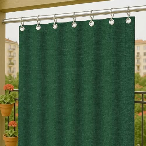 Byour3 - Toldos Exteriores Impermeables con Ojales Metálicos Anti-Moho - Cortinas Laterales Opacas Gazebo Toldo Lona Solar Parasol Balcón Terraza Jardin Pergola (Verde, L.150x290H)