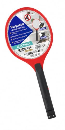 Raqueta Eléctrica Mata Insectos Recargable 1800V con Enchufe | Antimosquitos y Antimoscas