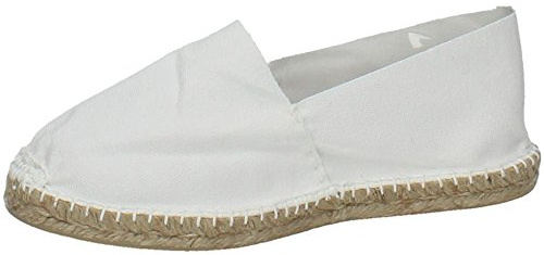 Espadrillas di Sparto Plana Made in Spagna in Nero, bianco, 38 EU
