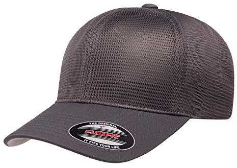 Flexfit Mens 360 Omnimesh Cap, Charcoal, Small-Medium US