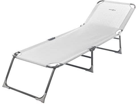 BRUNNER Bahia Sonnenliege mit robuster Struktur, bequem und leicht, Strandliege (hellblau)